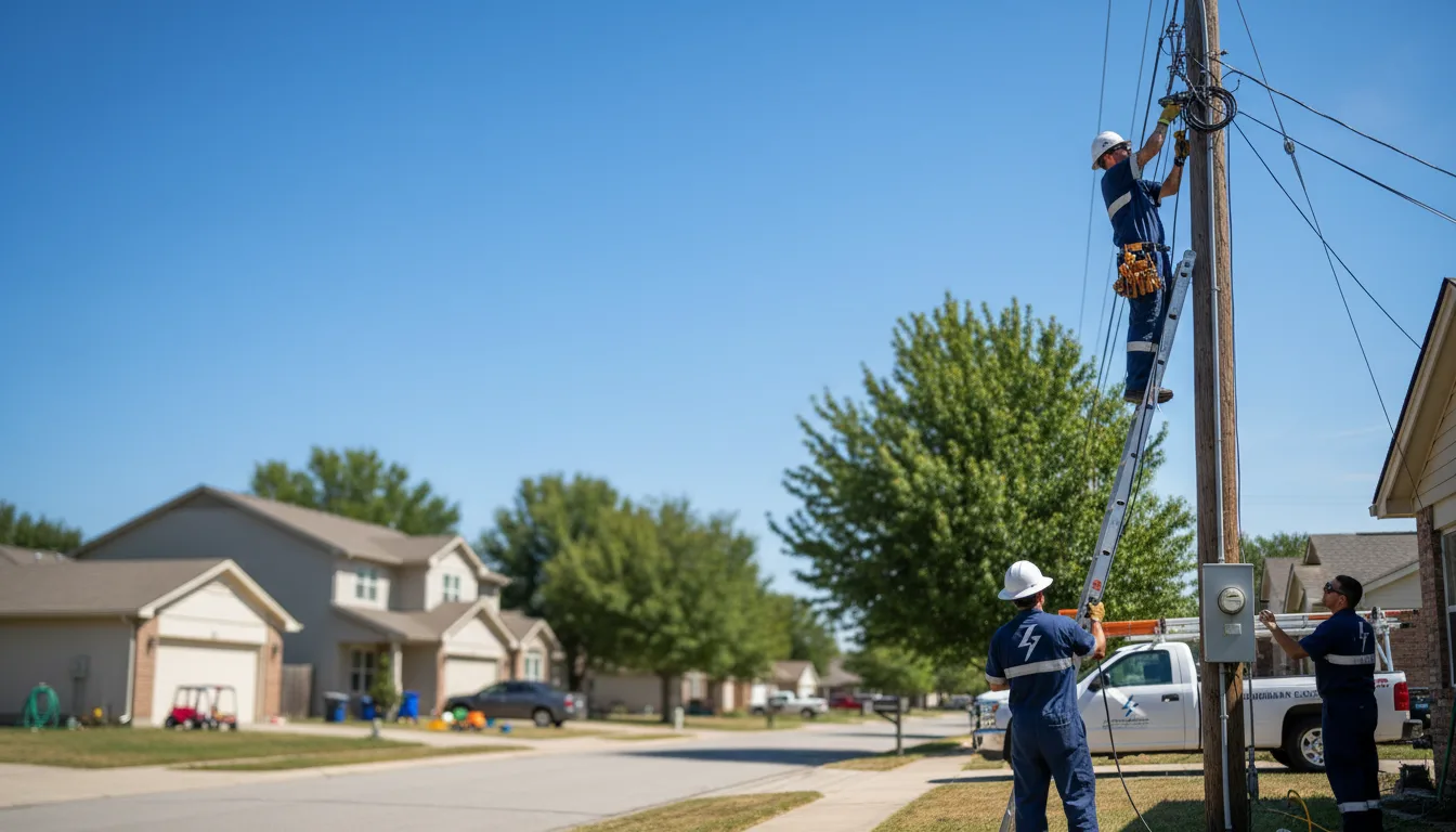 Residential electrician providing installation services in Novice, TX